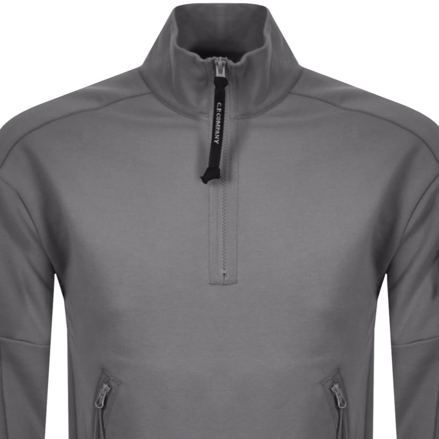 Alternative Image for ProductCP Company Half Zip Sweatshirt Grey2